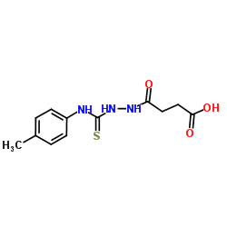 4-oxo-4-[2-(4-toluidinocarbothioyl)hydrazino]butanoic acid结构式