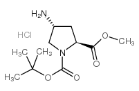 N-Boc-trans-4-amino-L-proline methyl ester hydrochloride Structure