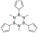 2,4,6-Tri(2,4-cyclopentadien-1-yl)-1,3,5-trimethylborazine structure