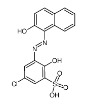 5-chloro-2-hydroxy-3-(2-hydroxy-[1]naphthylazo)-benzenesulfonic acid Structure