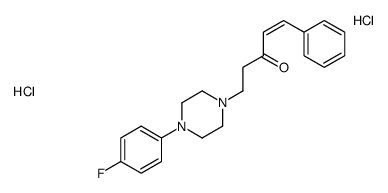 (E)-5-[4-(4-fluorophenyl)piperazin-1-yl]-1-phenylpent-1-en-3-one,dihydrochloride Structure