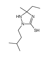 1,2,4-Triazolidine-3-thione,5-ethyl-5-methyl-2-(3-methylbutyl)-(9CI) structure