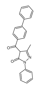 3-methyl-1-phenyl-4-[(4-phenylphenyl)carbonyl]-4,5-dihydro-1H-pyrazol-5-one Structure