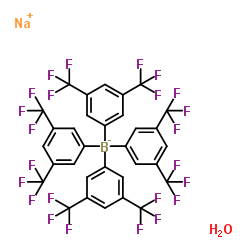 四(3,5-双(三氟甲基)苯基)硼酸钠水合物结构式