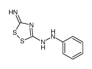 5-(phenylhydrazinylidene)-1,2,4-dithiazol-3-amine结构式