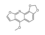 6-Methoxy-1,3-dioxolo[4,5-h]furo[2,3-b]quinoline structure