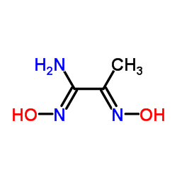 (2E)-N-Hydroxy-2-(hydroxyimino)propanimidamide Structure