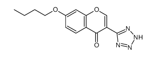 7-butoxy-3-(2H-tetrazol-5-yl)chromen-4-one Structure