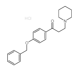 1-Propanone,1-[4-(phenylmethoxy)phenyl]-3-(1-piperidinyl)-, hydrochloride (1:1)结构式