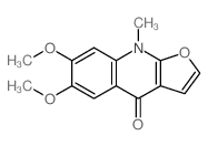 Furo[2,3-b]quinolin-4 (9H)-one, 6,7-dimethoxy-9-methyl- Structure