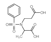 L-Alanine,N-(2-carboxyethyl)-N-(phenylsulfonyl)- Structure