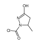 1-Pyrazolidinecarbonyl chloride, 5-methyl-3-oxo- (9CI)结构式