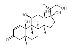 (5R,8S,9S,10S,11S,13S,14S,17R)-11,17-dihydroxy-17-(2-hydroxyacetyl)-10,13-dimethyl-5,6,7,8,9,11,12,14,15,16-decahydro-4H-cyclopenta[a]phenanthren-3-one结构式