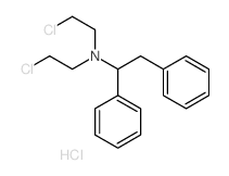 Benzeneethanamine,N,N-bis(2-chloroethyl)-a-phenyl-, hydrochloride (1:1) Structure