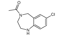 1-(7-chloro-1,2,3,5-tetrahydro-1,4-benzodiazepin-4-yl)ethanone Structure