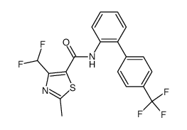 4-(difluoromethyl)-2-methyl-N-[4'-(trifluoromethyl)-1,1'-biphenyl-2-yl]-1,3-thiazole-5-carboxamide结构式