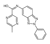 Pyrazinecarboxamide, 5-methyl-N-(2-phenyl-2H-benzotriazol-5-yl)- (9CI) structure