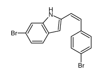 6-bromo-2-[2-(4-bromophenyl)ethenyl]-1H-indole结构式