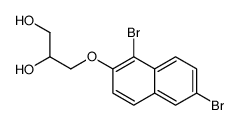 3-(1,6-dibromonaphthalen-2-yl)oxypropane-1,2-diol Structure