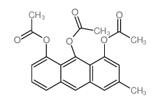 (1,8-diacetyloxy-3-methyl-anthracen-9-yl) acetate结构式