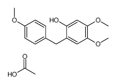 acetic acid,4,5-dimethoxy-2-[(4-methoxyphenyl)methyl]phenol Structure