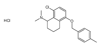 [8-chloro-5-[(4-methylphenyl)methoxy]-1,2,3,4-tetrahydronaphthalen-1-yl]-dimethylazanium,chloride Structure