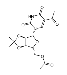 5'-O-Acetyl-2',3'-O-isopropyliden-5-acetyl-uridin结构式