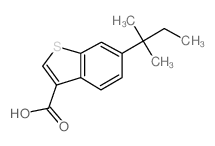 6-(1,1-二甲基丙基)-1-苯并噻吩-3-羧酸结构式