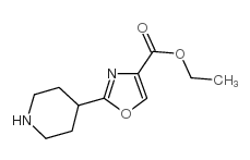 2-(4-Piperidinyl)-4-oxazolecarboxylic acid ethyl ester Structure