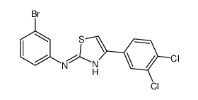 N-(3-bromophenyl)-4-(3,4-dichlorophenyl)-1,3-thiazol-2-amine Structure