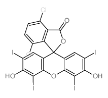 Spiro[isobenzofuran-1(3H),9'-[9H]xanthen]-3- one,4,7-dichloro-3',6'-dihydroxy-2',4',5',7'- tetraiodo-结构式