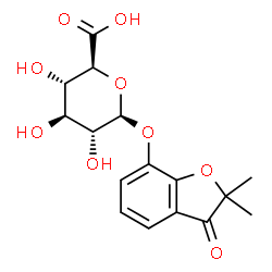 β-D-Glucopyranosiduronic acid, 2,3-dihydro-2,2-dimethyl-3-oxo-7-benzofuranyl Structure