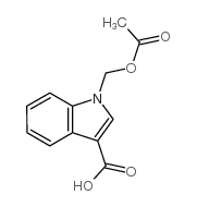 1-(ACETOXYMETHYL)-1H-INDOLE-3-CARBOXYLIC ACID Structure