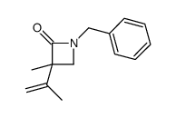 1-benzyl-3-methyl-3-prop-1-en-2-ylazetidin-2-one结构式