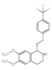 6,7-二甲氧基-1(S)-[2-[4-(三氟甲基)苯基]乙基]-1,2,3,4-四氢异喹啉结构式