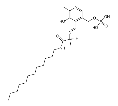(S)-(4-(((1-(dodecylamino)-1-oxopropan-2-yl)imino)methyl)-5-hydroxy-6-methylpyridin-3-yl)methyl dihydrogen phosphate structure