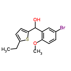 (5-Bromo-2-methoxyphenyl)(5-ethyl-2-thienyl)methanol结构式