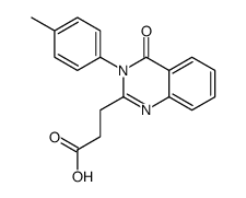 3-(4-氧代-3-对甲苯-3,4-二氢-2-喹唑啉)-丙酸结构式