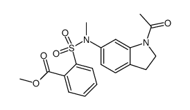 methyl N-(1-acetylindolin-6-yl)-N-methyl-2-sulfamoyl benzoate Structure