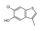 3-methyl-5-hydroxy-6-chlorobenzo(b)thiophene结构式