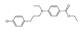 4-[[3-(p-chlorophenyl)propyl]ethylamino]benzoic acid, ethyl ester Structure