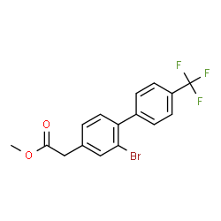 (2-BROMO-4'-TRIFLUOROMETHYL-BIPHENYL-4-YL)-ACETIC ACID METHYL ESTER structure