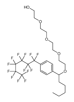 2-[2-[2-[2-[1-[4-(1,1,2,2,3,3,4,4,5,5,6,6,6-tridecafluorohexyl)phenyl]hexoxy]ethoxy]ethoxy]ethoxy]ethanol结构式