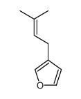 3-(3-methylbut-2-enyl)furan Structure