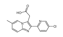 2-[2-(5-chloropyridin-2-yl)-6-methylimidazo[1,2-a]pyridin-3-yl]acetic acid Structure