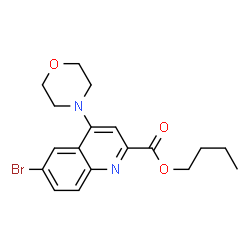 Butyl 6-bromo-4-morpholinoquinoline-2-carboxylate结构式