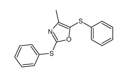 4-methyl-2,5-bis(phenylsulfanyl)-1,3-oxazole Structure