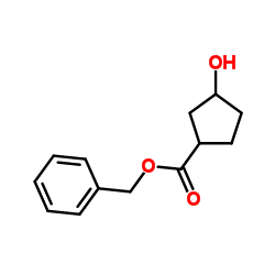 Benzyl 3-hydroxycyclopentanecarboxylate结构式