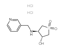 trans-1,1-Dioxo-4-[(pyridin-3-ylmethyl)-amino]-tetrahydrothiophen-3-ol dihydrochloride Structure