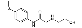 2-(2-hydroxyethylamino)-N-(4-methylsulfanylphenyl)acetamide Structure